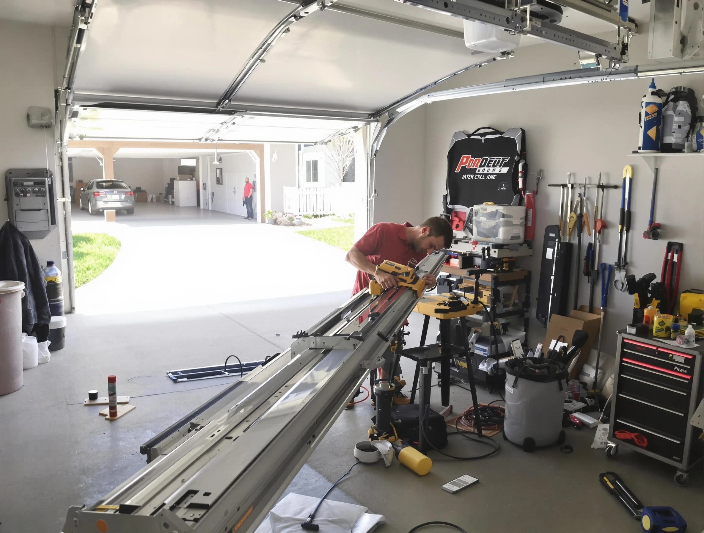 Wellesley Garage Door Repair expert performing track repair in Wellesley