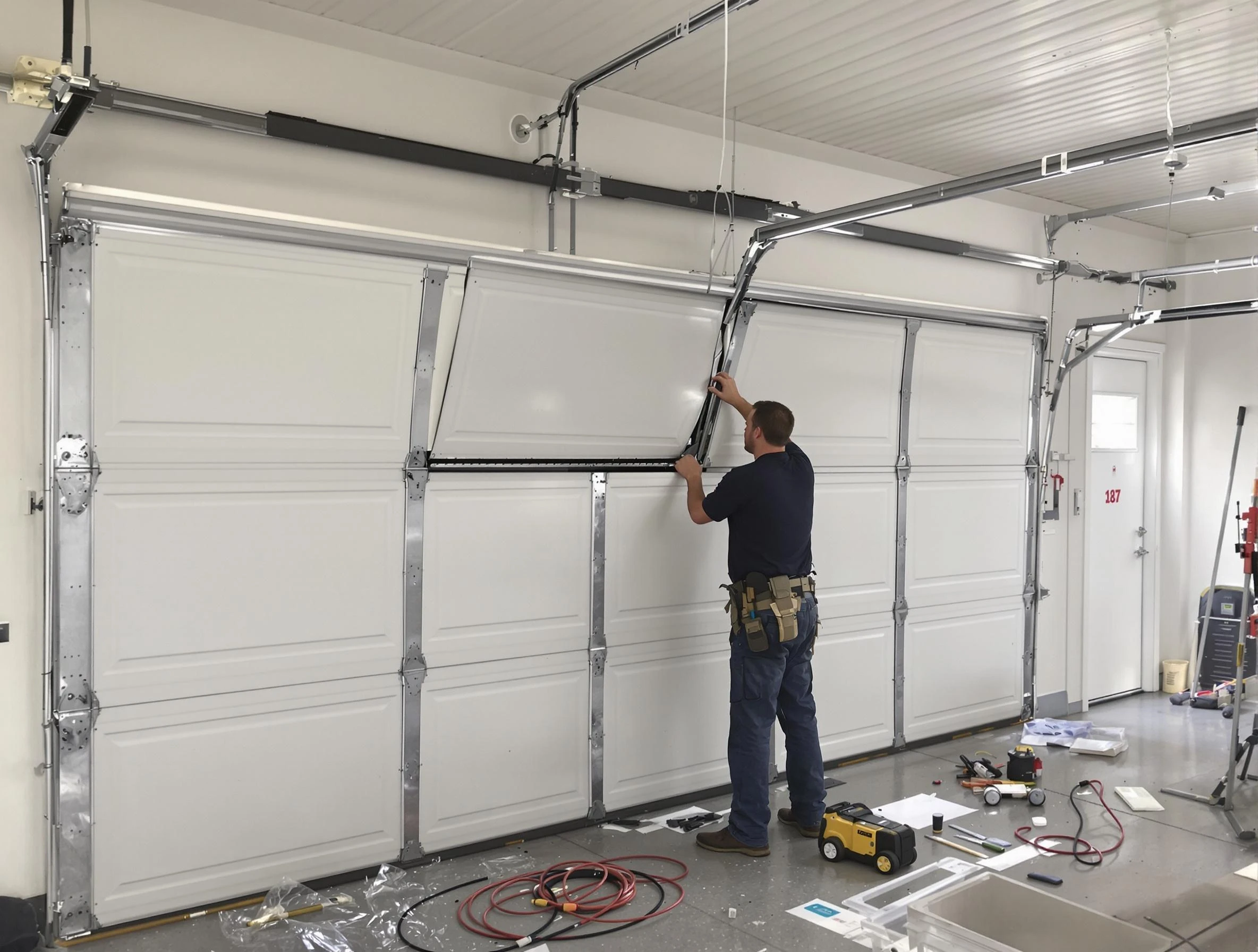 Garage Door Section Replacement in Wellesley